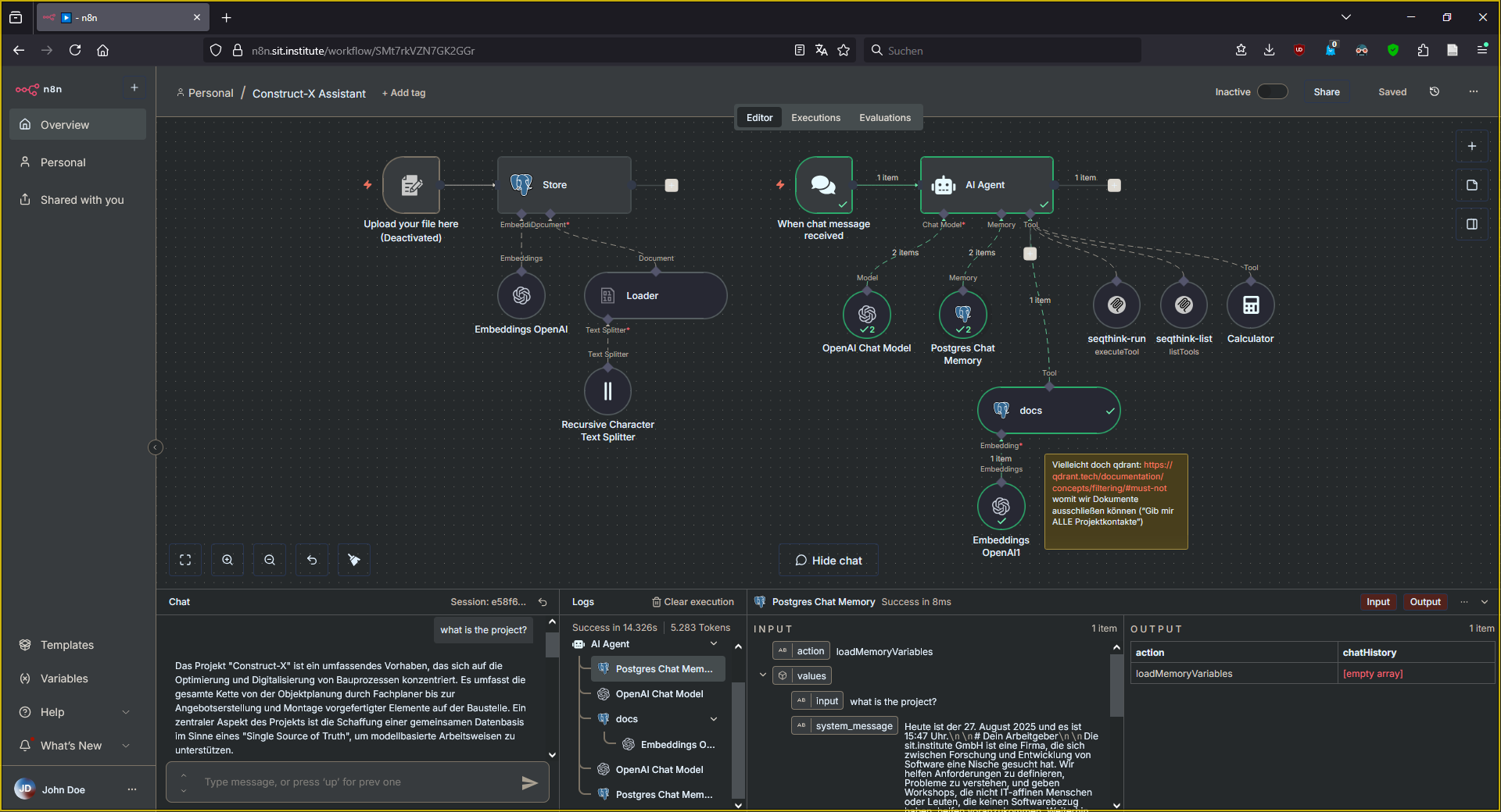 Datenfluss zwischen den Agenten auf Basis von Notion Datenfluss zwischen den Agenten auf Basis von Notion